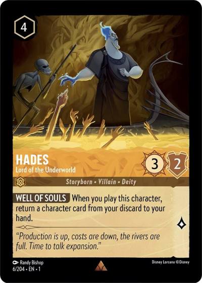 Hades Lord of the Underworld 6/204 The First Chapter Lorcana card
