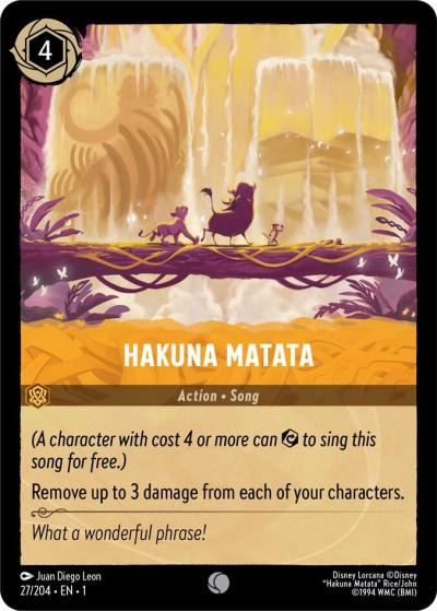 Hakuna Matata 27/204 The First Chapter Lorcana card