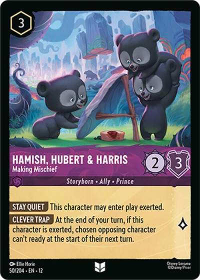 Hamish, Hubert & Harris Making Mischief 50/204 Wilds Unknown Lorcana card