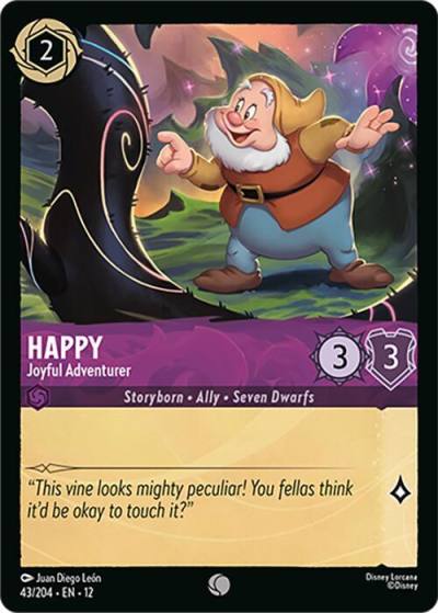 Happy Joyful Adventurer 43/204 Wilds Unknown Lorcana card
