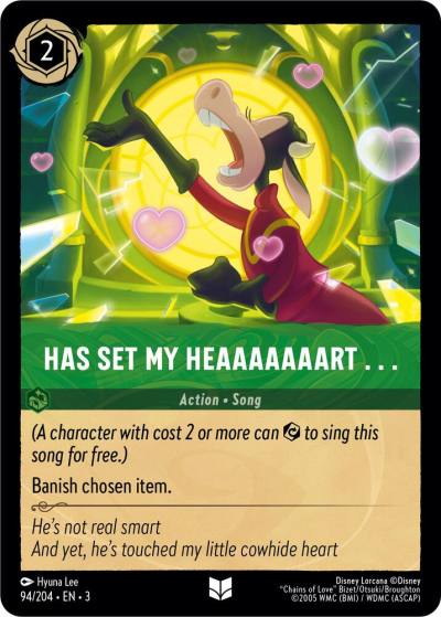 Has Set My Heaaaaaaart 94/204 Into the Inklands Lorcana card