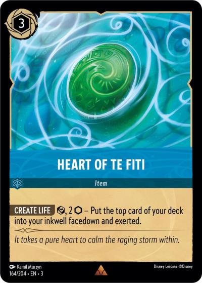 Heart of Te Fiti 164/204 Into the Inklands Lorcana card