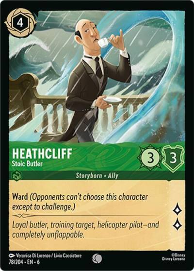 Heathcliff Stoic Butler 78/204 Azurite Sea Lorcana card
