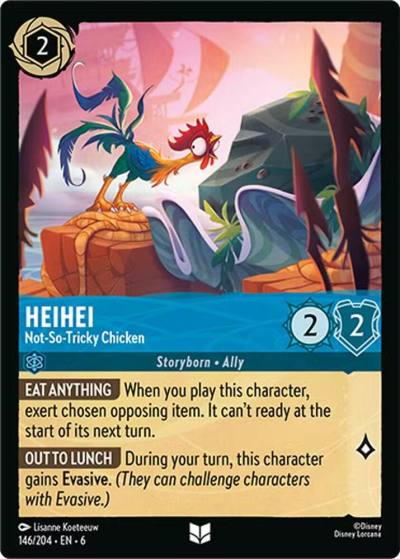 HeiHei Not So Tricky Chicken 146/204 Azurite Sea Lorcana card