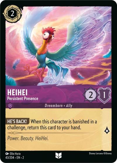 HeiHei Persistent Presence 43/204 Rise of the Floodborn Lorcana card