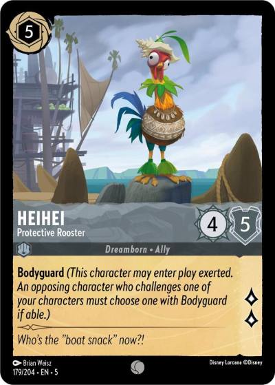 HeiHei Protective Rooster 179/204 Shimmering Skies Lorcana card