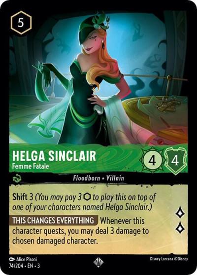 Helga Sinclair Femme Fatale 74/204 Into the Inklands Lorcana card