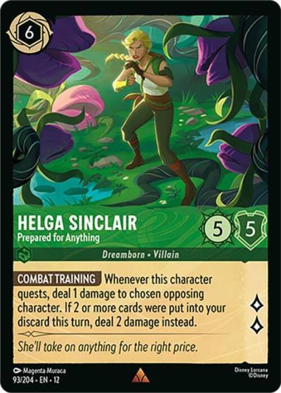 Helga Sinclair Prepared for Anything 93/204 Wilds Unknown Lorcana card
