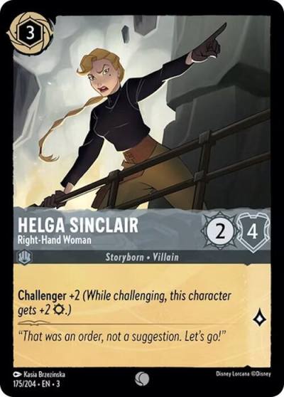 Helga Sinclair Right Hand Woman 175/204 Into the Inklands Lorcana card
