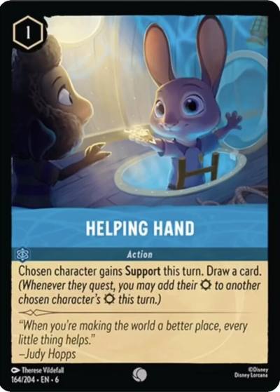 Helping Hand 164/204 Azurite Sea Lorcana card