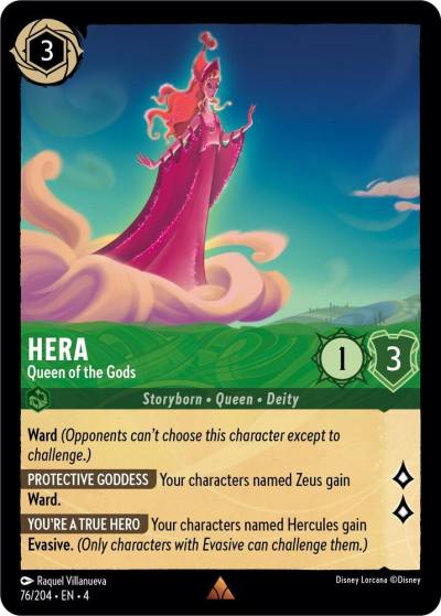 Hera Queen of the Gods 76/204 Ursula's Return Lorcana card