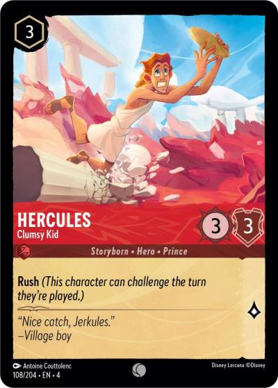 Hercules Clumsy Kid 108/204 Ursula's Return Lorcana card