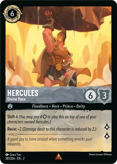 Hercules Divine Hero 181/204 Rise of the Floodborn Lorcana card