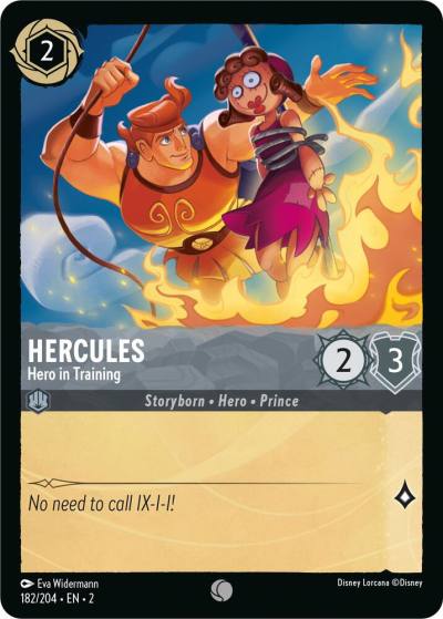 Hercules Hero in Training 182/204 Rise of the Floodborn Lorcana card