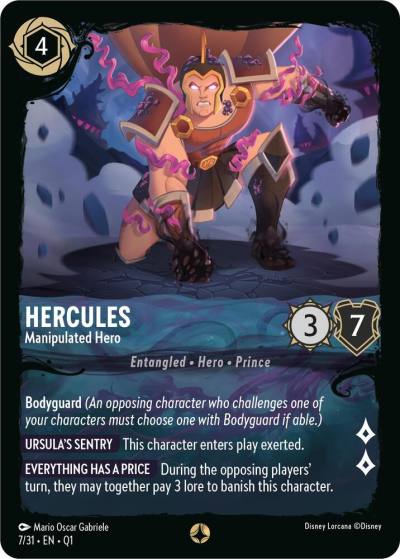 Hercules Manipulated Hero 45869 Illumineer's Quest: Deep Trouble Lorcana card