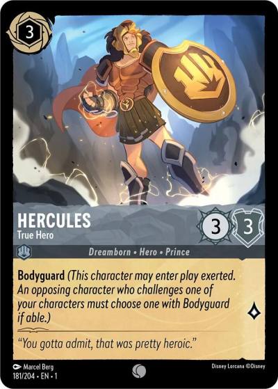 Hercules True Hero 181/204 The First Chapter Lorcana card