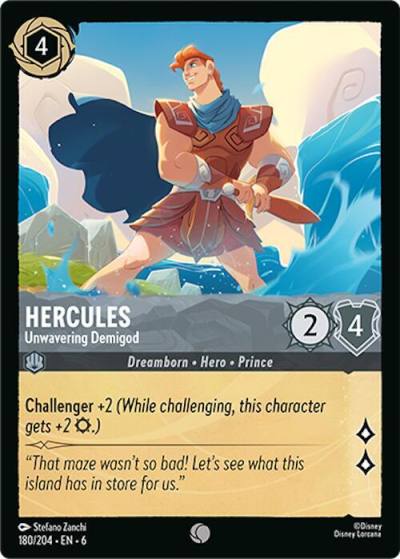 Hercules Unwavering Demigod 180/204 Azurite Sea Lorcana card