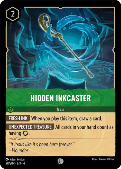 Hidden Inkcaster 98/204 Ursula's Return Lorcana card