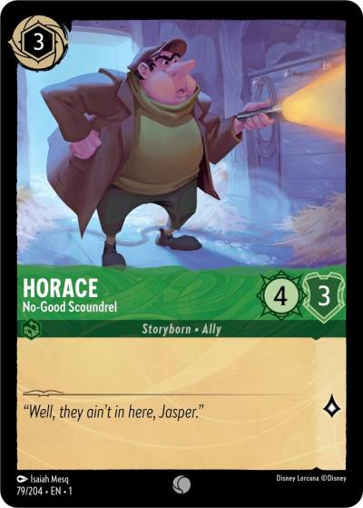 Horace No Good Scoundrel 79/204 The First Chapter Lorcana card