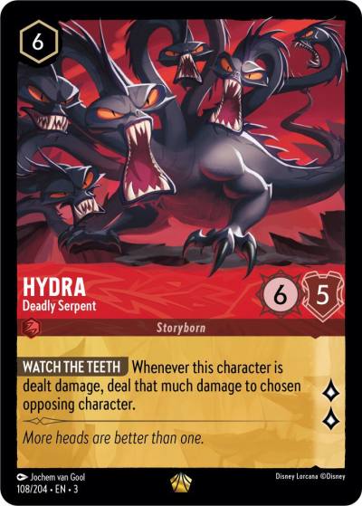 Hydra Deadly Serpent 108/204 Into the Inklands Lorcana card