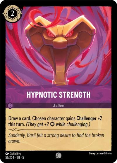 Hypnotic Strength 59/204 Shimmering Skies Lorcana card