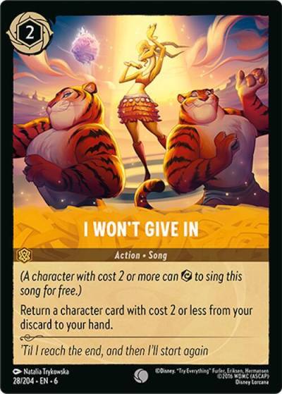 I Wont Give In 28/204 Azurite Sea Lorcana card