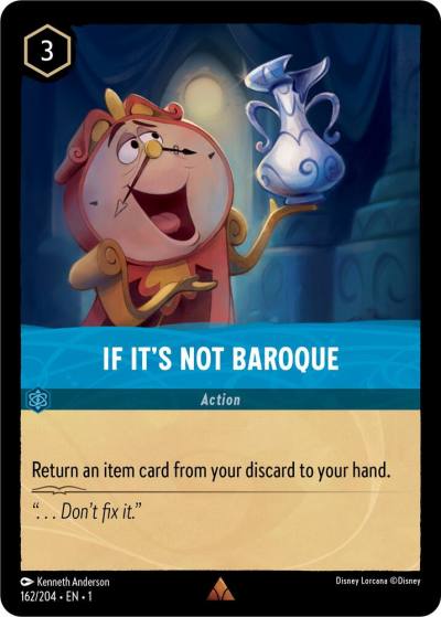 If Its Not Baroque 162/204 The First Chapter Lorcana card