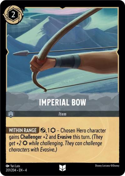 Imperial Bow 201/204 Ursula's Return Lorcana card