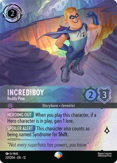 Incrediboy Buddy Pine (Epic) 221/204 Wilds Unknown Lorcana card