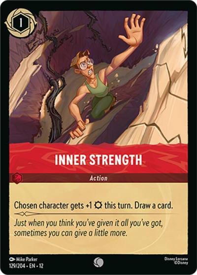 Inner Strength 129/204 Wilds Unknown Lorcana card
