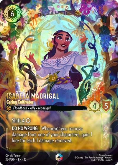 Isabela Madrigal Caring Cultivator (Enchanted) 224/204 Wilds Unknown Lorcana card