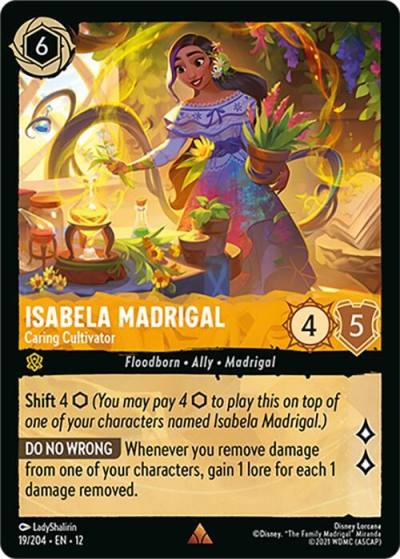 Isabela Madrigal Caring Cultivator 19/204 Wilds Unknown Lorcana card