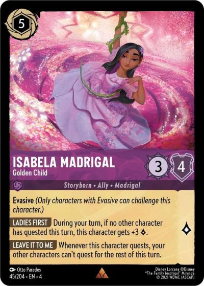 Isabela Madrigal Golden Child 45/204 Ursula's Return Lorcana card