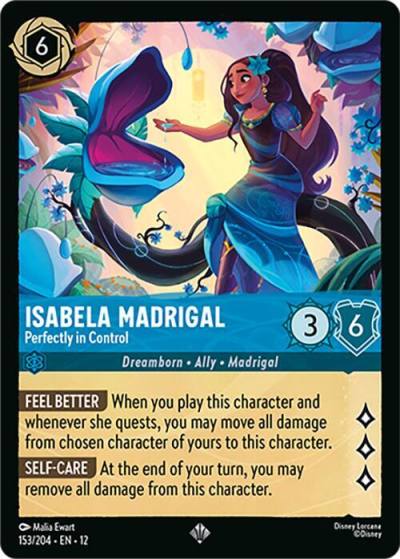 Isabela Madrigal Perfectly in Control 153/204 Wilds Unknown Lorcana card