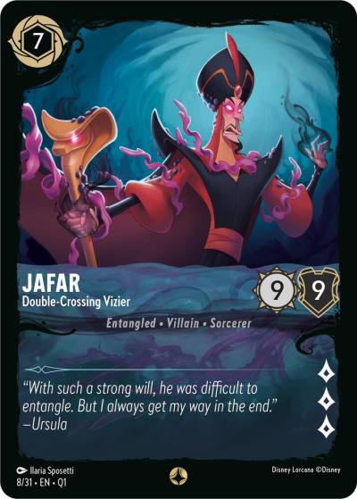 Jafar Double Crossing Vizier 45900 Illumineer's Quest: Deep Trouble Lorcana card