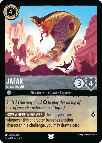 Jafar Dreadnought 183/204 Rise of the Floodborn Lorcana card