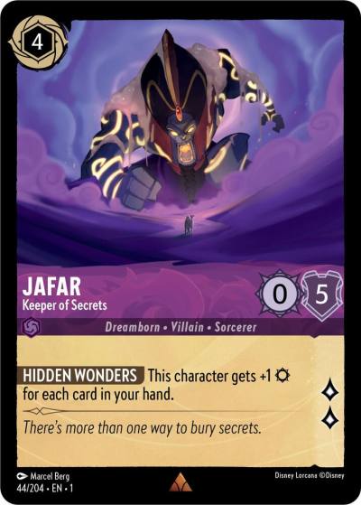 Jafar Keeper of Secrets 44/204 The First Chapter Lorcana card
