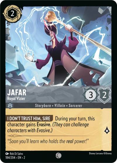 Jafar Royal Vizier 184/204 Rise of the Floodborn Lorcana card