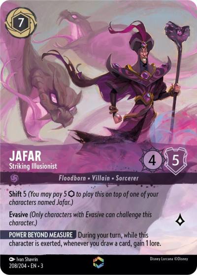 Jafar Striking Illusionist Enchanted 208/204 Into the Inklands Lorcana card
