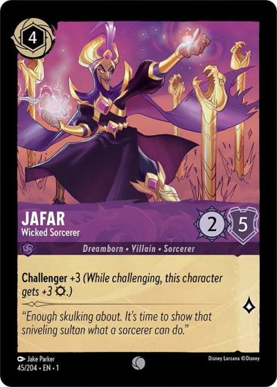 Jafar Wicked Sorcerer 45/204 The First Chapter Lorcana card