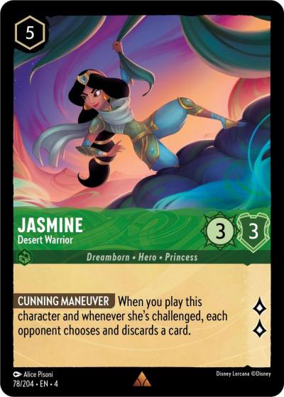 Jasmine Desert Warrior 78/204 Ursula's Return Lorcana card