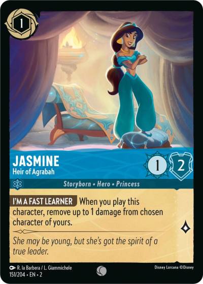 Jasmine Heir of Agrabah 151/204 Rise of the Floodborn Lorcana card