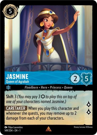 Jasmine Queen of Agrabah 149/204 The First Chapter Lorcana card