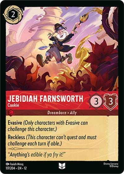 Jebidiah Farnsworth Cookie 117/204 Wilds Unknown Lorcana card