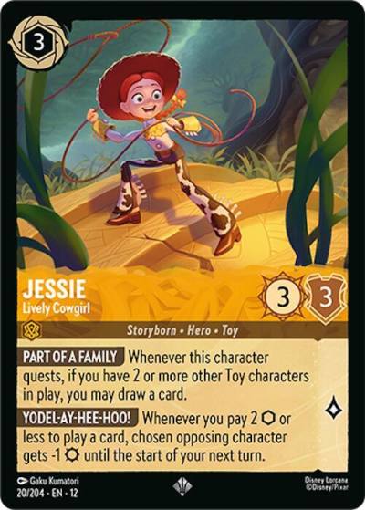 Jessie Lively Cowgirl 20/204 Wilds Unknown Lorcana card