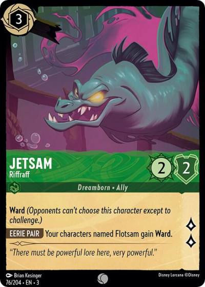 Jetsam Riffraff 76/204 Into the Inklands Lorcana card