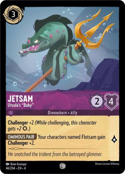 Jetsam Ursulas Baby 46/204 Ursula's Return Lorcana card