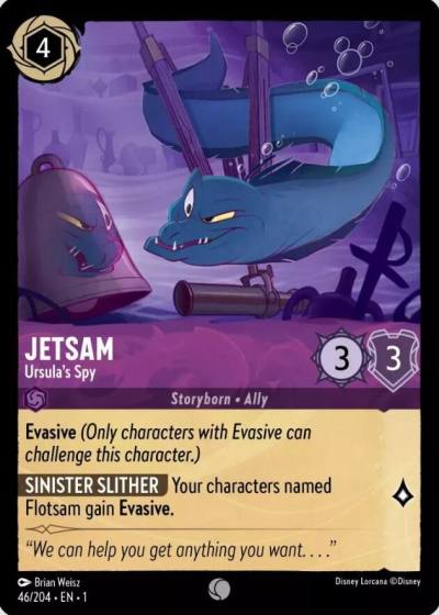 Jetsam Ursulas Spy 46/204 The First Chapter Lorcana card