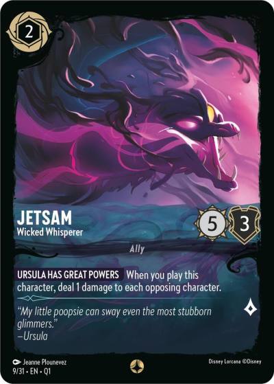 Jetsam Wicked Whisperer 9/31 Illumineer's Quest: Deep Trouble Lorcana card