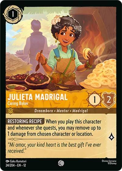 Julieta Madrigal Caring Baker 24/204 Wilds Unknown Lorcana card